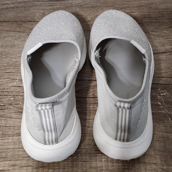 Adidas Cloudfoam Lite Racer Women's Slip-On Shoes Sneakers Size 7 Gray - Picture 8 of 9